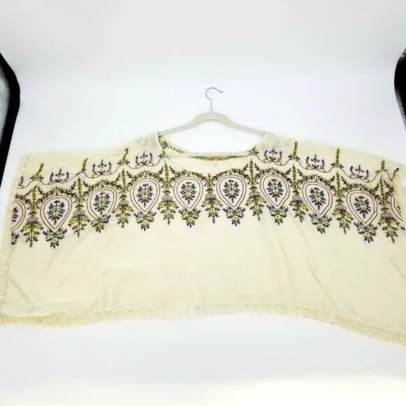 Free People Embroidered Women's draped  blouse - Contemporary w/Old World Charm - Picture 4 of 12